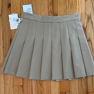 aritzia pleated Skirt in Tan